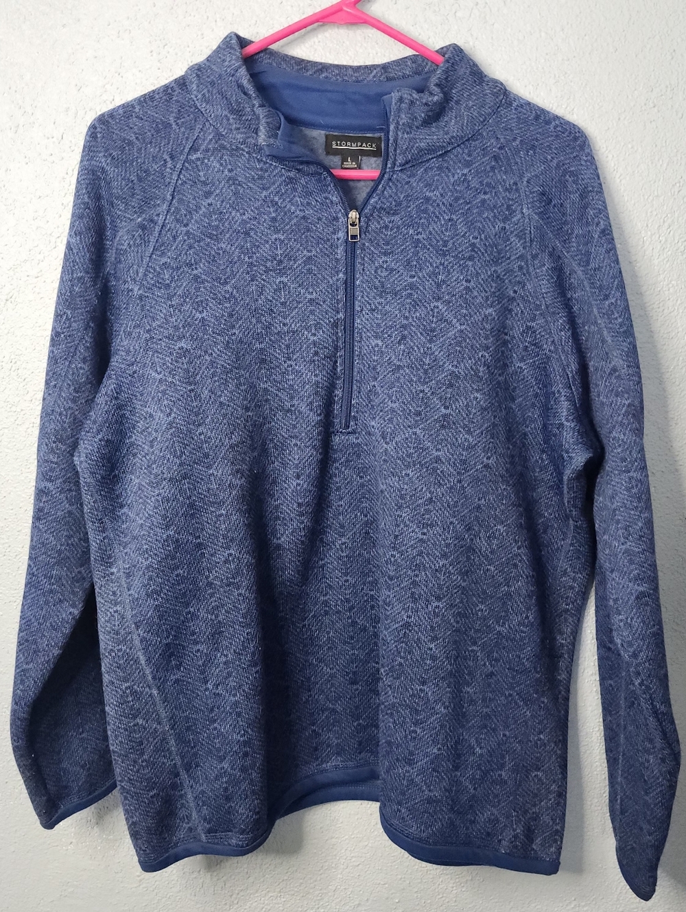 Men's Blue Half-Zip Sweater